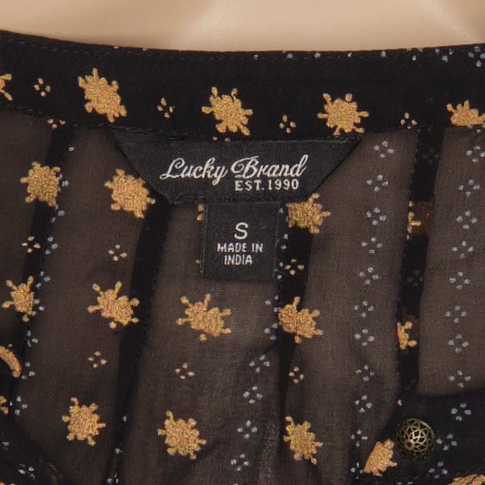 Lucky Brand Black Sheer Top - Picture 3 of 3